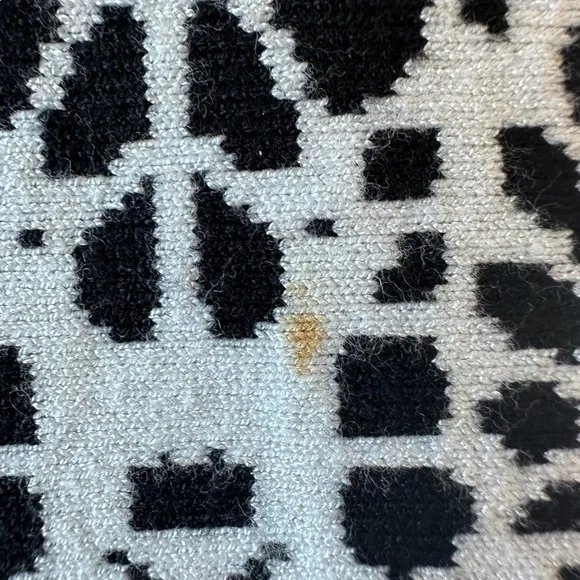 Karen Millen Fit & Flare Knit Sweater Dress Black & White Sz 4 - Picture 14 of 14